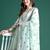 Ethnic Motifs Printed Pleated Pure Cotton Kurta with Trousers & Dupatta