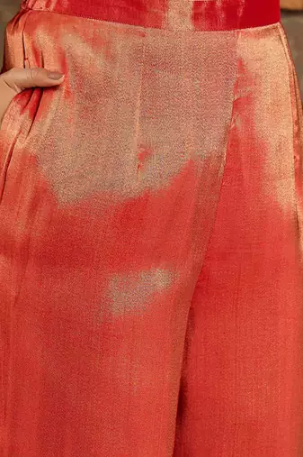 Ethnic Motifs Embroidered Zari Liva Kurta With Trousers & Dupatta