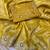  yellow color codding with thread embroidery work with cutwork border silk blend saree
