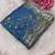 blue color codding with thread embroidery work with cutwork border silk blend saree