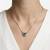 925 Sterling Silver Rose Gold Emerald  Green Heart Pendant Necklace Set  for Women