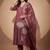 Women Floral Embroidered Regular Thread Work Kurta with Trousers & With Dupatta