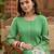 Women Animal Printed Pleated Pure Cotton Kurta with Trousers