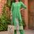 Women Animal Printed Pleated Pure Cotton Kurta with Trousers