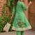 Women Animal Printed Pleated Pure Cotton Kurta with Trousers