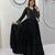 Navratri special black pure cotton anarkali gown with gold lace work