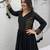 Navratri special black pure cotton anarkali gown with gold lace work