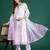 Floral Embroidered Sequinned Kurta with Trousers & Dupatta