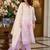 Floral Embroidered Sequinned Straight Organza Kurta With Trousers And Dupatta