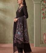 Women Floral Embroidered Regular Thread Work Kurta with Palazzos & With Dupatta