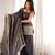 Grey vichitra silk embroidered kurta with farshi shalwar & dupatta set