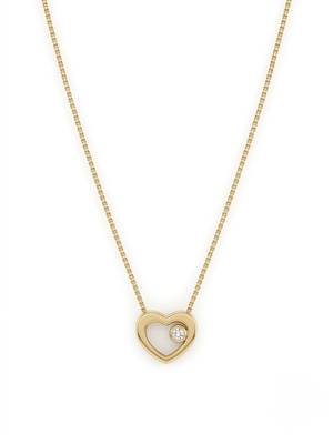 925 Sterling Silver Gold Open Solitaire CZ Heart Pendant Necklace Set  for Women 2