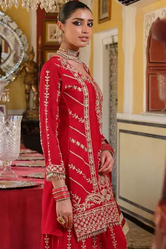Women Ethnic Motifs Embroidered Regular Mirror Work Kurta with Palazzos & With Dupatta