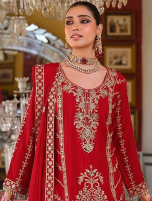 Women Ethnic Motifs Embroidered Regular Mirror Work Kurta with Palazzos & With Dupatta 2