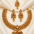 Pink and white gold plated semi bridal set