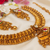 Pink and white gold plated semi bridal set