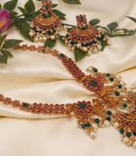 Multicolor kemp matt finish temple jewellery