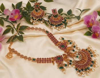 Multicolor kemp matt finish temple jewellery 2