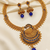 Blue kemp peacock necklace set