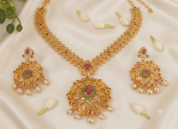 Multicolor uncuts bridal jewelry 1