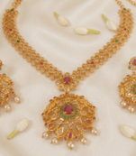 Multicolor uncuts bridal jewelry
