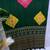 dark green color Ajarakh print with Real mirror work and Latkan Satin saree