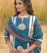 Women Ethnic Motifs Printed Regular Pure Cotton Kurta with Palazzos & With Dupatta