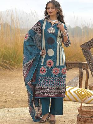 Women Ethnic Motifs Printed Regular Pure Cotton Kurta with Palazzos & With Dupatta 6