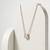925 Sterling Silver Minimalist Round Solitaire CZ Bezel Pendant Necklace Set for Women