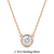 925 Sterling Silver Minimalist Round Solitaire CZ Bezel Pendant Necklace Set for Women