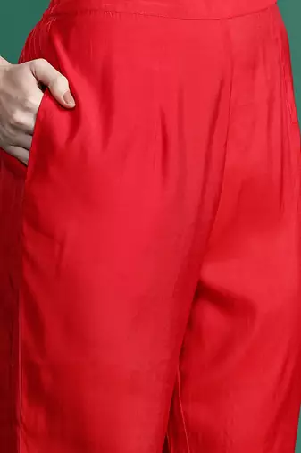 Ethnic Motifs Embroidered Sequinned Kurta with Trousers & With Dupatta