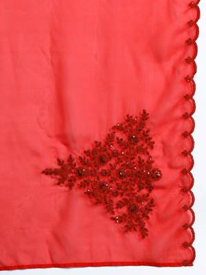 Ethnic Motifs Embroidered Sequinned Kurta with Trousers & With Dupatta 4