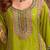 Floral Embroidered Sequinned Chinon Straight Kurta With Sharara & Dupatta