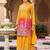 Floral Embroidered Zari Straight Kurta With Palazzos And Dupatta