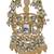 Antique gold kundan polki long jhumka earrings with yellow beads & pearl drops