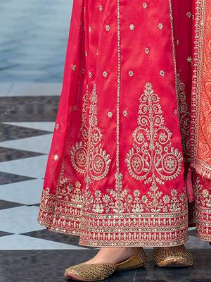 Women Ethnic Motifs Embroidered Panelled Sequinned Kurta with Trousers & With Dupatta 3