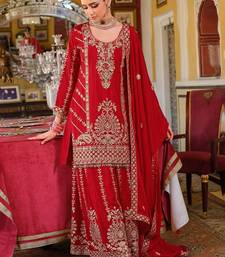 Women Ethnic Motifs Embroidered Mirror Work Kurta with Palazzos & Dupatta