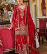 Women Ethnic Motifs Embroidered Mirror Work Kurta with Palazzos & Dupatta