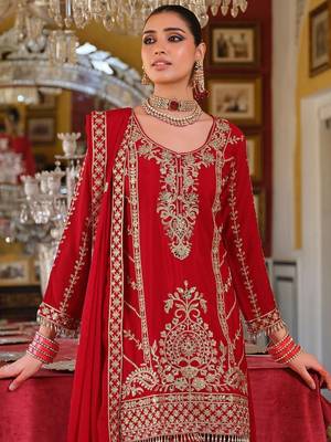 Women Ethnic Motifs Embroidered Mirror Work Kurta with Palazzos & Dupatta 2