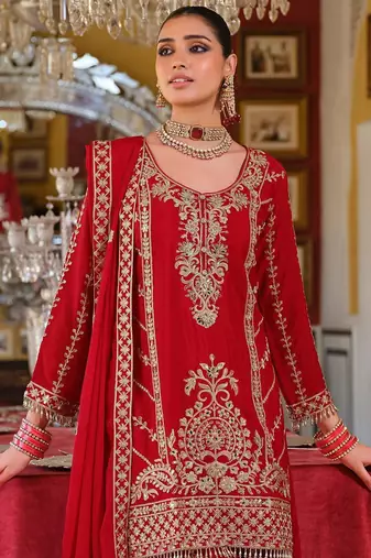 Women Ethnic Motifs Embroidered Mirror Work Kurta with Palazzos & Dupatta