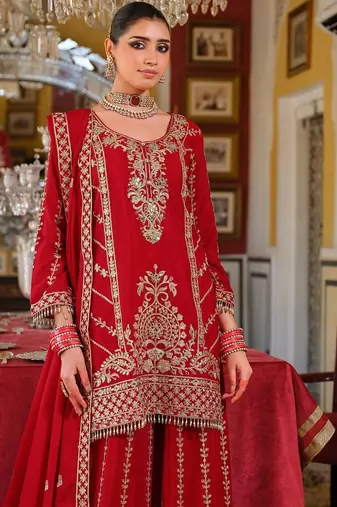 Women Ethnic Motifs Embroidered Mirror Work Kurta with Palazzos & Dupatta