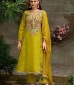 Women Floral Embroidered Regular Thread Work Kurta with Trousers & With Dupatta