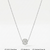 925 Sterling Silver Pave Crystal Sphere Pendant Necklace Set for Women