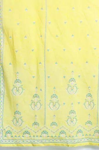 Ethnic Motifs Printed Beads & Stones Pure Cotton Kurta Set