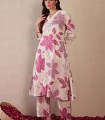 Women Floral Printed Regular Pure Cotton Kurta with Palazzos