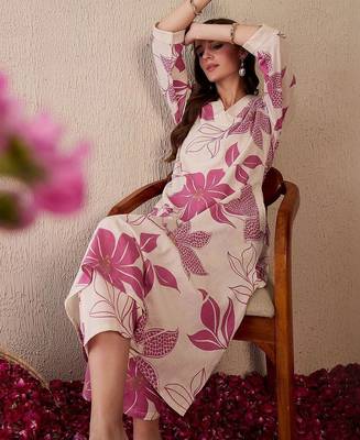 Women Floral Printed Regular Pure Cotton Kurta with Palazzos 3