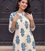 Women Floral Printed Regular Pure Cotton Kurta with Trousers