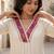 Women Embroidered Regular Thread Work Liva Kurta with Trousers