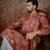 Mens silk blend pink abstract printed kurta