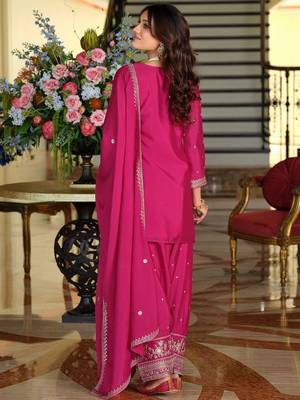 Women Ethnic Motifs Embroidered Regular Thread Work Kurta with Salwar & With Dupatta 5